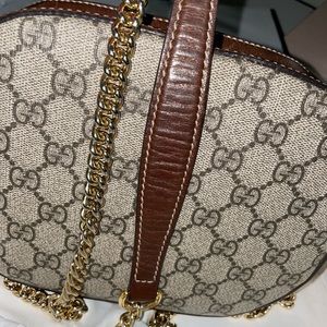 Gucci gold chain bag. Used